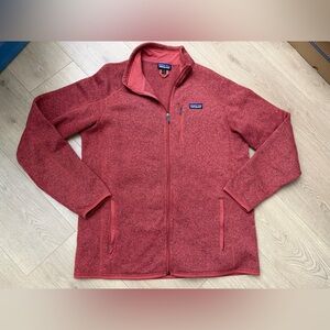 Patagonia orange heathered better sweater full zip mens size XL
